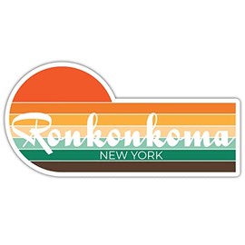 Ronkonkoma New York 4 x 2.25 Inch Fridge Magnet Retro Vintage Sunset City 70s Aesthetic Design