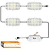 RIUVAO 50ft LED Construction String Lights,Super Bright 150W 15000LM Waterproof
