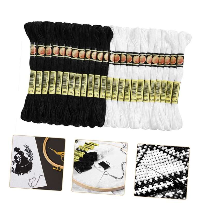 Gadpiparty 24Pcs Professional Embroidery Thread Multi Function Sewing Supplies for