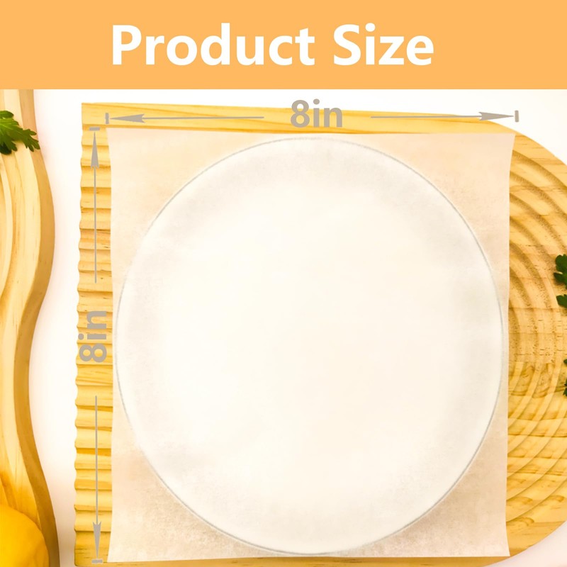 Vlwltl 50Pcs 8x8 in Parchment Paper Sheets, White Parchment Paper