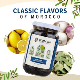 MOROCCAN OLIVE GROVE - Oil Cured Black Olives, Premium Hand-Picked Gourmet Olives Made from a Traditional Recipe, Versatile Snack and Natural Flavor Enhancer, 2-Pack, 250 grams per Jar