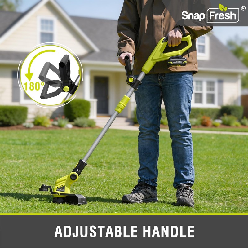 SnapFresh 20V Weed Wacker，2-in-1 Cordless 12" String Trimmer & Lawn
