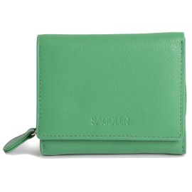 SADDLER RFID Leather Trifold Wallet for Women – Secure Card Holder with Large Zip Coin Pocket | Holds Cash, ID & Travel Cards
