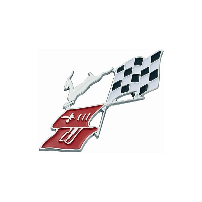 1Pc 1961 Impala Die Cast Rear Quarter Panel Emblem Crossed