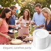 N9R 7 inch White Disposable Plastic Plates, 100PCS Dessert/Salad Plates