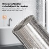 LEASYLIFE 4.8GALStainless Steel Bathroom Trash Can with Lid, Silver Trash