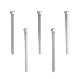 Yinpecly M8 Hex Bolt M8-1.25 x 130mm UNC Hex Head Screw Bolts 304 Stainless Steel Fully Threaded Hex Tap Bolts 5pcs