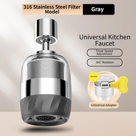 Extensor for grifo Cocina 3 Modos Giro 360° for acero Extensor(C)