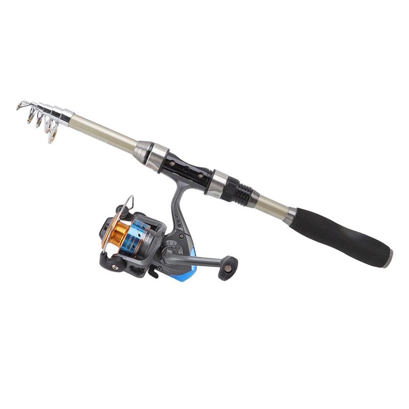 Fishing Pole Kit Carbon Telescopic Portable Durable Lure Rod Set