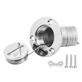 Boat Deck Filler with Key Cap Marine Stainless Steel Hardware for Yacht RV 45 Degrees 1.5in 38mm FUEL