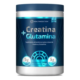 HEALTHADDICTION - Creatina Glutamina 300 g 5 g Creatina Monohidratada 5 g L-Glutamina por Porcin Suplemento Deportivo para Rendimiento,...