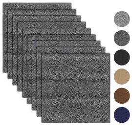 20Pcs Carpet Tiles Peel and Stick 12”x 12” Non-Slip Self Adhesive Squares Carpet Floor Tile Reusable Waterproof Carpet for Living Room Bedroom