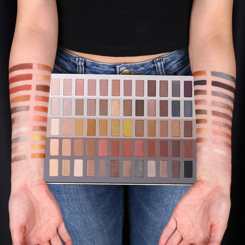 Paleta Sombras 60 Tonos UCANBE Nude Mate Shimmer Vegana Cruelty-Free