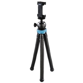 Hama Stativ Flexpro für Smartphone, GoPro und Fotokameras, 27 cm, Blau