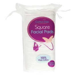 Cotton Wool Square Pads, Pack of 40