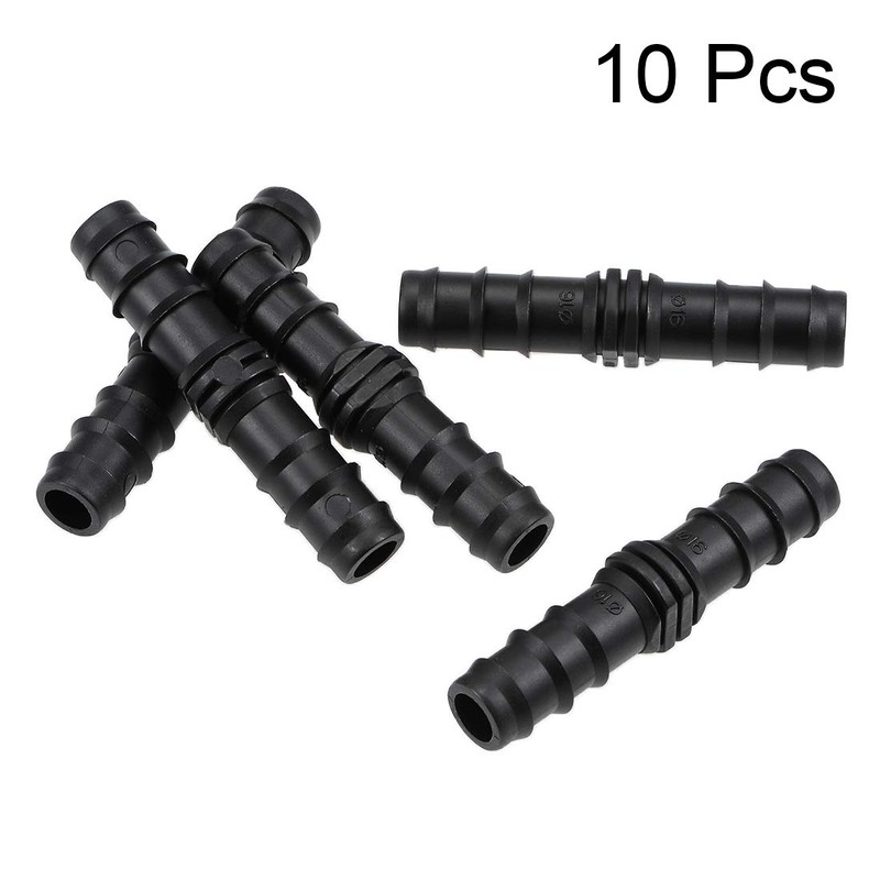 sourcing map Barb Drip Pipe Connector 16PE Hose Fitting Straight