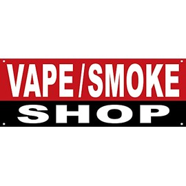 4 Less Co 18x48 Inch VAPE SMOKE SHOP Vinyl Banner Sign rk