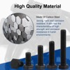 MroMax 6Pcs M8 x 150mm Hex Head Screw Bolt, Carbon
