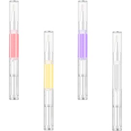Aceite Nutritivo para Manicura en Lápiz 2 Ml 4 Piezas (rosa, Flor White, Lavanda, Naranja) Revitalizador de Cutículas Herramienta de Cuidado de Uñas para Hidratación y Reparación