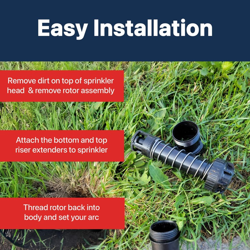 KLift-It Rotor Sprinkler Riser Extender - 2 inch Coupler with