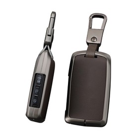 TECART Smart Car Key Case Cover Fits Mazda 3 Alexa CX30 CX-30 MX-30 MX30 CX5 CX-5 MX5 CX3 CX-60 CX60 CX-4 CX-8 Leather Zinc Alloy Protective Key Cover Accessories 3 Buttons, B-brown, 3-Taste