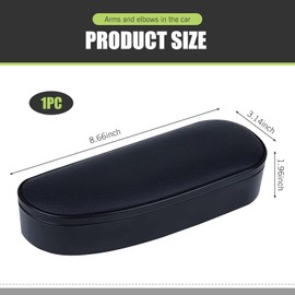 Prywog 1 PC Car Armrest Heightening Pad, Door Elbow Support Rest Pillow, Adjustable Car Armrest Storage Box, Universal for Most Cars (Black)