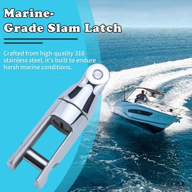 Pvrud Multidirectional Boat Anchor Swivel 316 Stainless Steel, Marine - Two Section Grade Anchor Chain Swivel Connector with 360 - Degree Rotation, Fits 3/8"-1/2" Chain