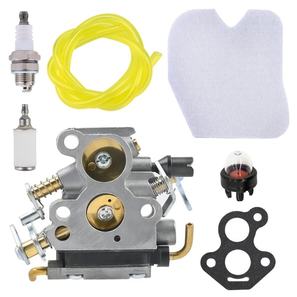 FitBest 574719402 Carburetor with Air Filter Fuel Line/Filter for Husqvarna 235 235E 236 236E 240 240E Chainsaw Jonsered CS2234 CS2238 CS2234S CS2238S Replaces 545072601 586936202 C1T-W33C Craftsman