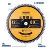YullSorom 12-Inch 80-Tooth Miter/Table Saw Blades TCT Fine-Finish Professional Woodworking