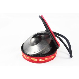 NHZ Tingsha Tibetan 3.2" Bell (Chimes), Cymbals with free Silk Case (Dark(Antique Color))