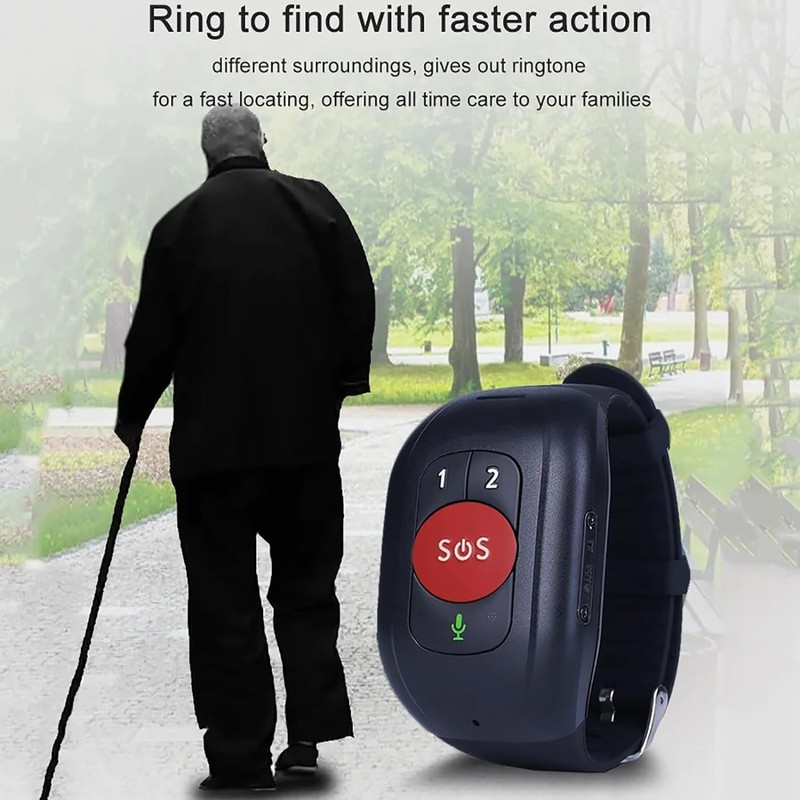 GPS Tracker for Elderly, Smart Watch for Fall Detection, Speed