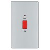 BG Electrical FPC72 SCREWLESS FLAT PLATE POLISHED CHROME 45A DOUBLE