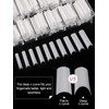 EBANKU Pack of 500 Clear False Nails Tips, Extra Long