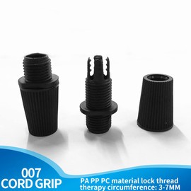 MINS Familio Lamp Light Fixture Replacement- 007 Cable Glands Strain Reliefs Connectors Cord Grips- Lamp Parts for Repair Versatile Wiring Pendant Ceiling Table Floor Lamp(50PCS, Black)