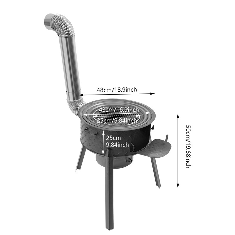 DYRABREST 3 Wok Rings Wood Burning Stove, Heavy Duty Outdoor
