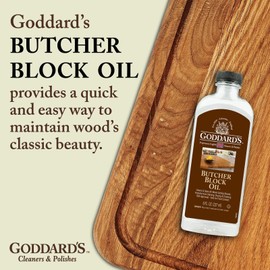 Goddard's Butcher Block Oil - Food Grade Mineral Oil for Wood Cutting Board, Clean & Hy...