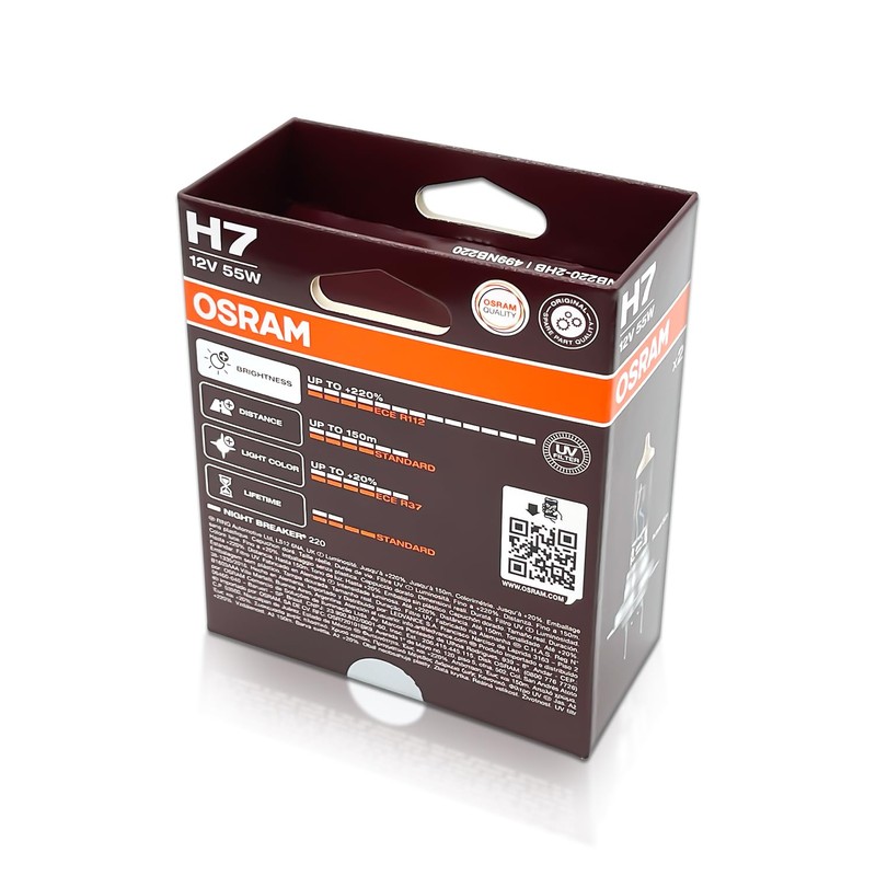 DAMA Automotive Lighting H7 Night Breaker 220 Halogen Headlight replacement