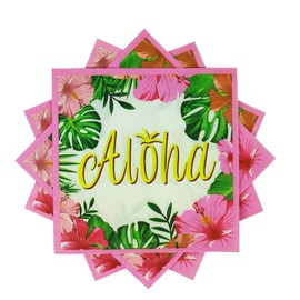 Hawaiian Napkins Disposable Paper, 32Pcs, 6.5in