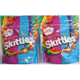 Skittles Flavor Mash-ups Wild Berry and Tropical (Pack of 2 9 Ounce Bags)