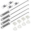 Upgraded W10780048 Washer Suspension Rod Kit (4pcs) with W10400895 Washer Suspension Springs (4pcs) by Techecook - Compatible with Whirl-Pool Ken-More Washing Machine