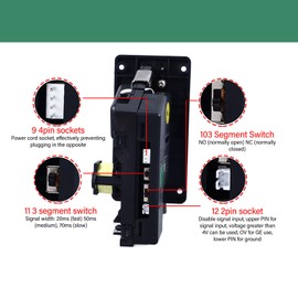Multi Acceptor, 6 Memory Type for Gaming Vending Machine and Washing Machine Selector Acceptor with Refund