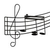 Deco 79 Metal Music Notes Wall Decor, 49" x 1"