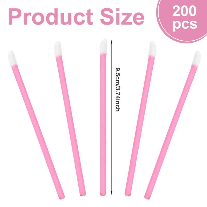200 Stück Einweg-Lippenpinsel, Make Up Lippenstift Pinsel, Schminkpinsel, Lippenapplikator Werkzeug