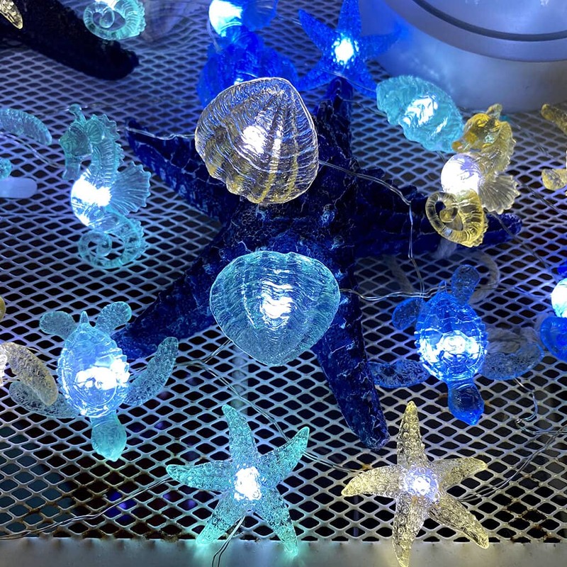 Ocean Themed String Lights Marine Life Night Light Beach Décor