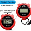 BLACK Sports Stopwatch Multi-Function Sport Digital Stopwatch Timer, Large Display,