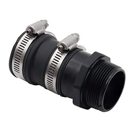 Fernco CV-150T 1-1/2" or 1-1/4" Sump Pump PVC Threaded Check Valve with Stainless Steel Clamps