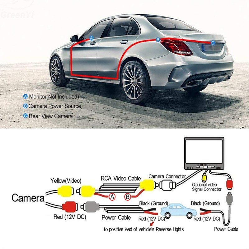 Backup Camera AHD 720P Metal 170 Degree Wide Angle Night