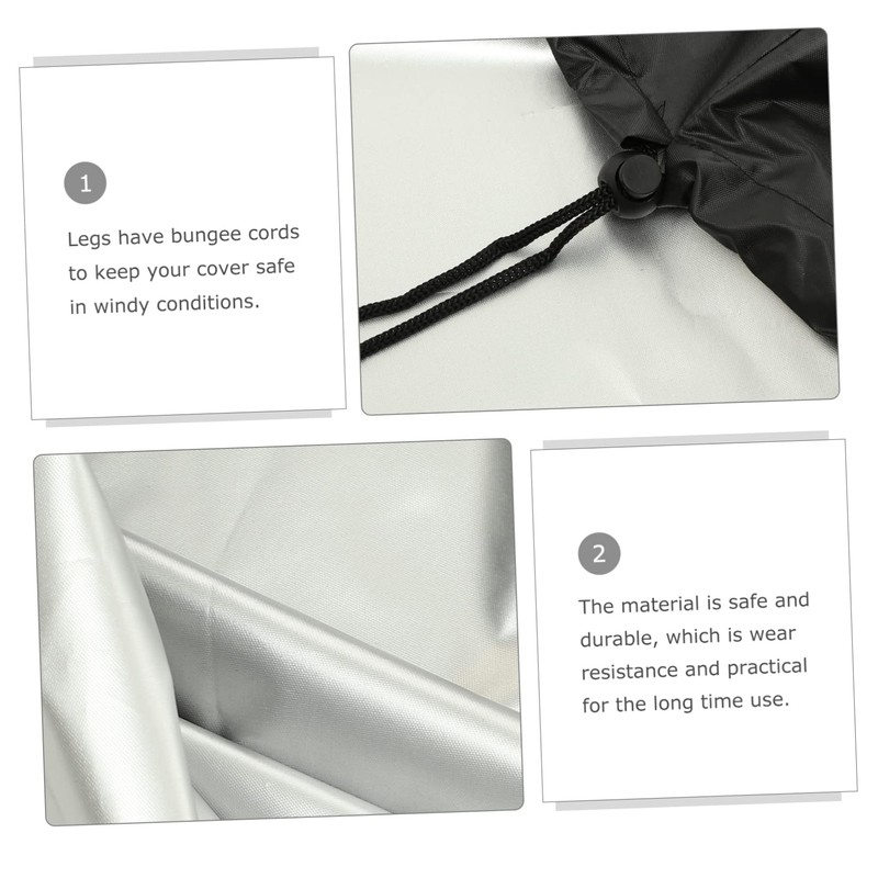 CAXUSD Portable Cover Round Outdoor Protector for Gas Grill and