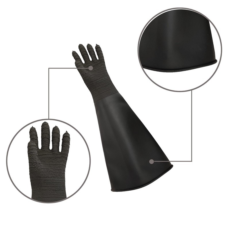 HOLDWIN Heavy Duty Sandblasting Gloves 24.8" Rubber Gloves for Sandblaster