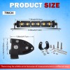 BraveWAY 2pcs 7inch LED Light Bar Dual Color Strobe Emergency